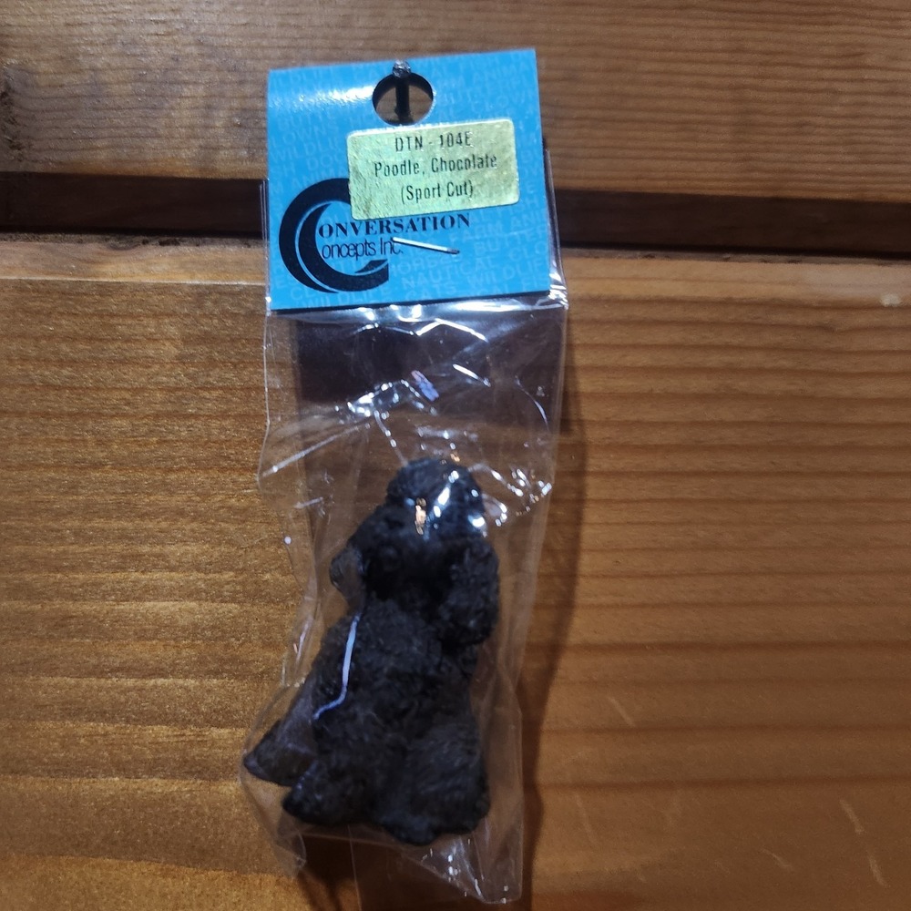 Conversation Concepts Vintage Chocolate Sports Cut Poodle Mini Figure DTN-104D‎